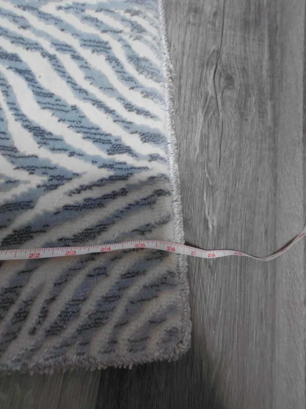 Zebra Stripe Animal Print Machine Washable Grey & Ivory Area Rug Set of 2